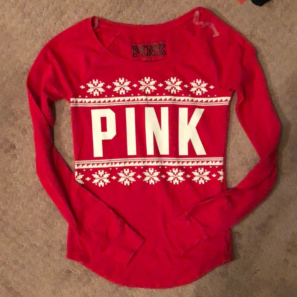 NWOT! VS PINK Waffle Knit Thermal Tee
